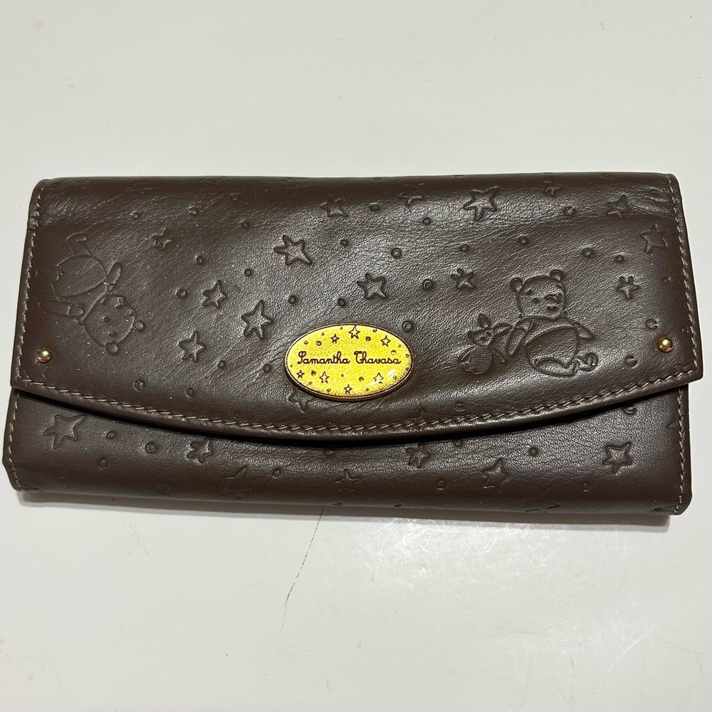 Samantha Thavasa X Disney Winnie the Pooh Brown Leather Wallet